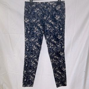 Club Mónaco pants flower print in blue and white size 4